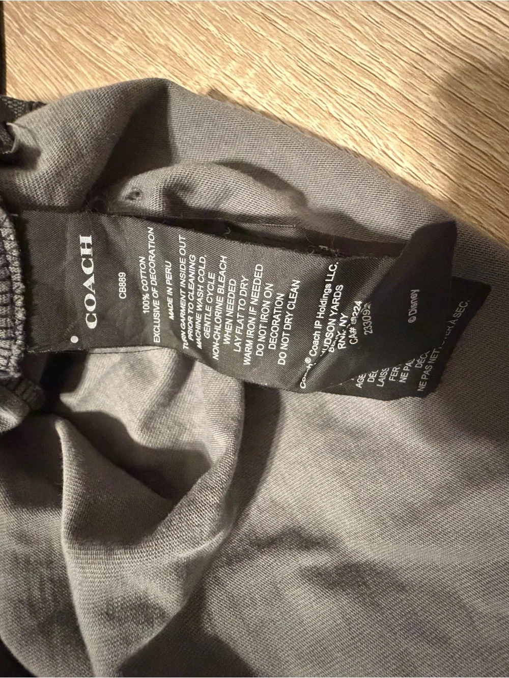 Coach Black & Gray Disney Ursula Graphic Long Sleeve Tee